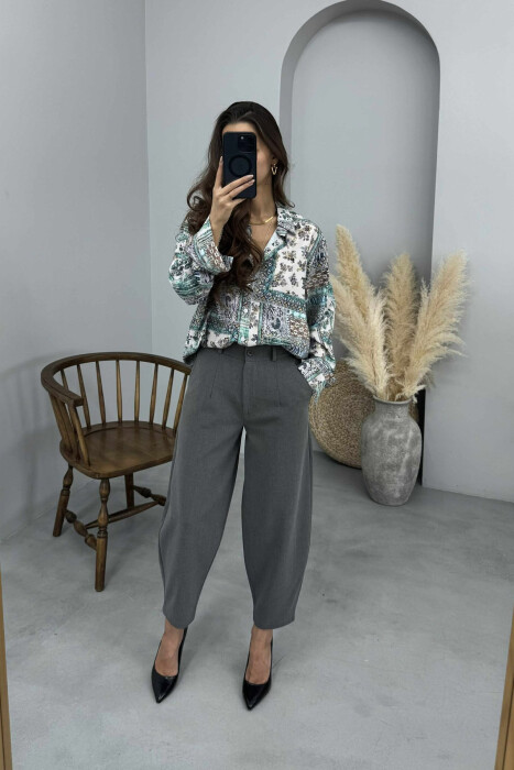 ABSTRACT DESIGN LONG SLEEVE WOMEN SHIRT MULTIPLE/SHNGJ - 4