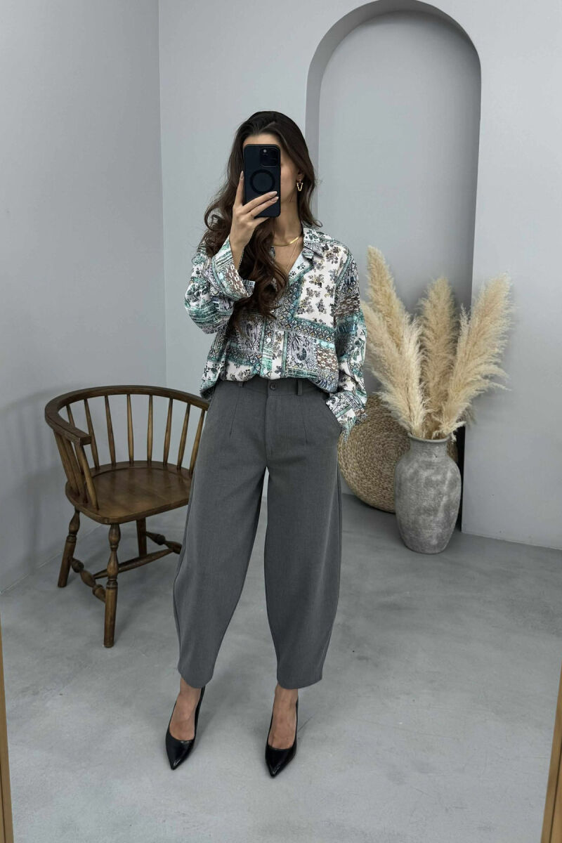 ABSTRACT DESIGN LONG SLEEVE WOMEN SHIRT MULTIPLE/SHNGJ - 4