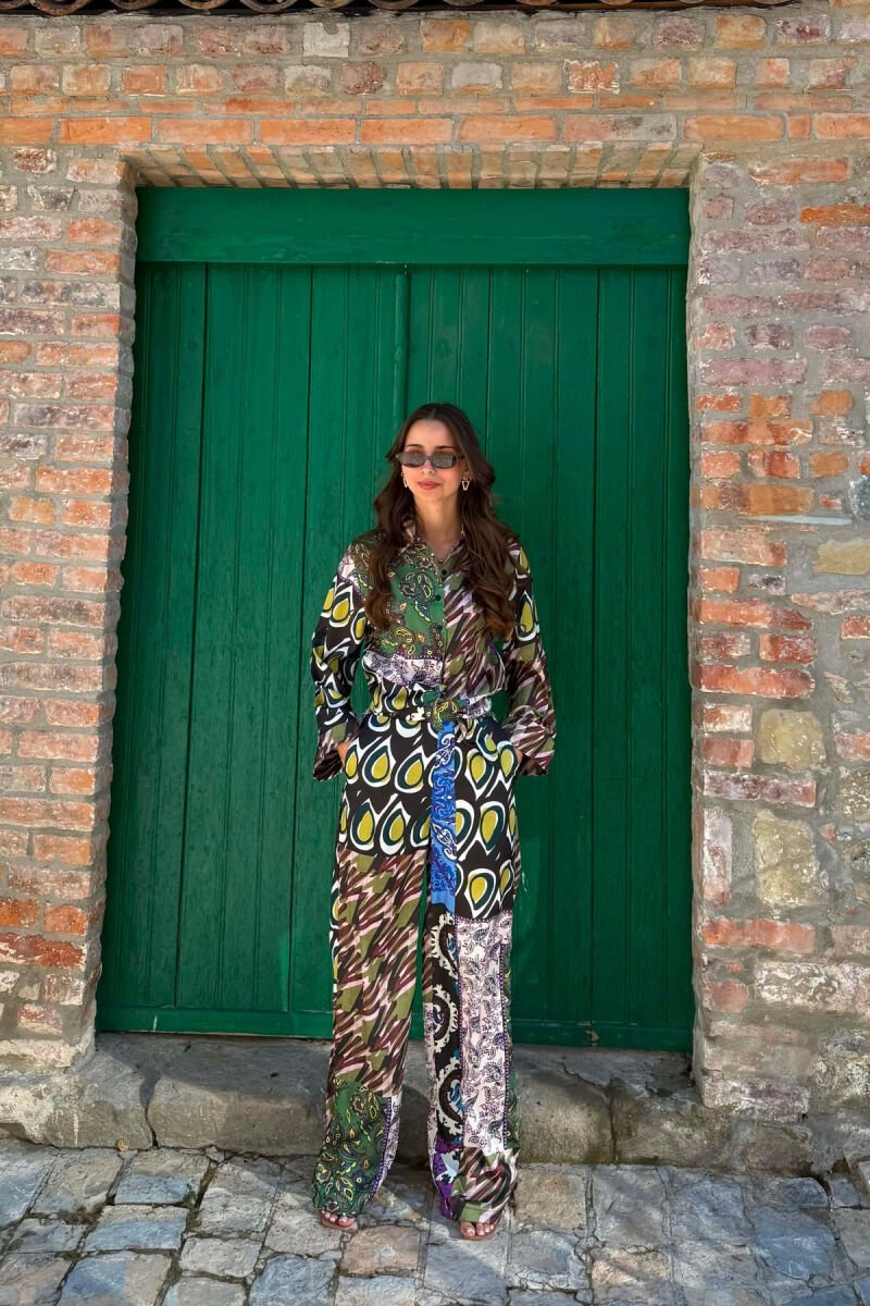 ABSTRACT DESIGN SHIRT+TROUSERS WOMEN SET MULTIPLE/SHNGJ - 2