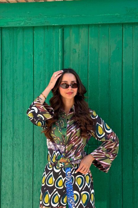 ABSTRACT DESIGN SHIRT+TROUSERS WOMEN SET MULTIPLE/SHNGJ - 4