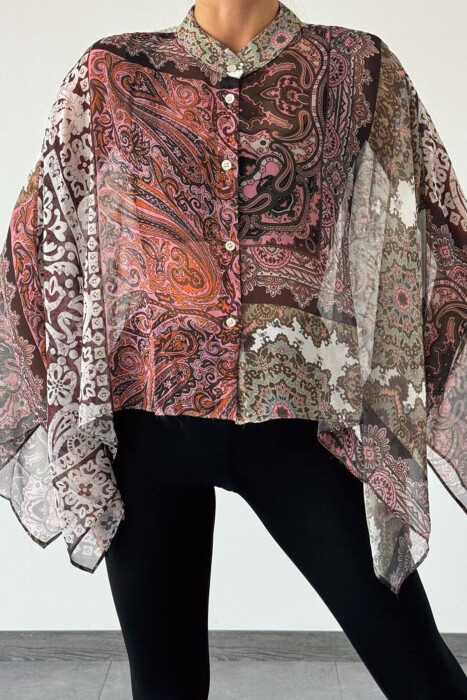 ABSTRACT DESIGN SIMPLE WOMEN SHIRT MULTIPLE/SHNGJ - 1