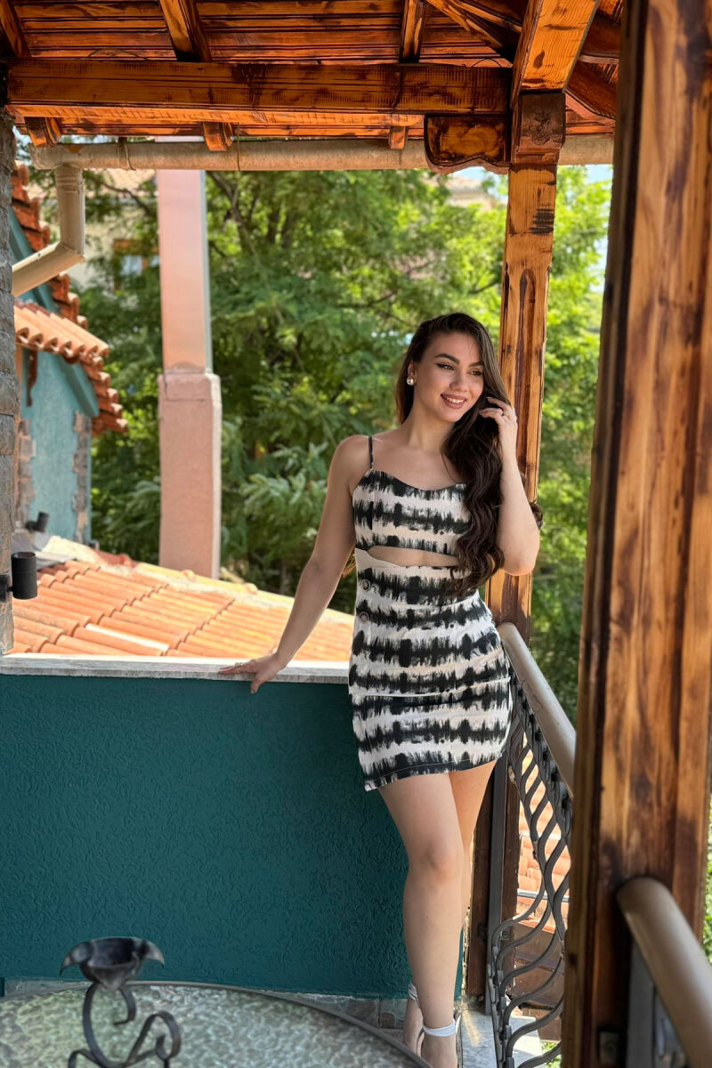 ABSTRACT PAINT WOMAN DRESS BLACK/ E ZEZE - 2