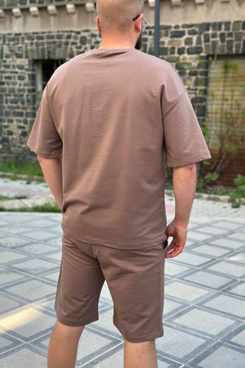 ADVENTURE COTTON MEN SWEATSUIT SET BROWN/KAFE - 3
