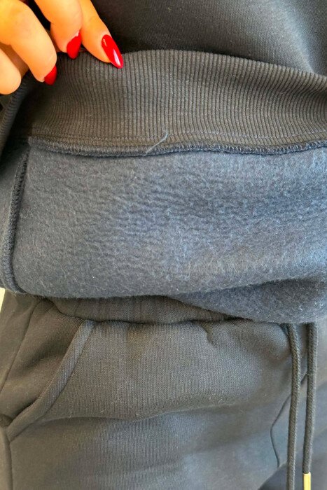 ALO SWEATSHIRT+SWEATPANTS FLUFFY WOMEN SET BLUE/BLU - 5
