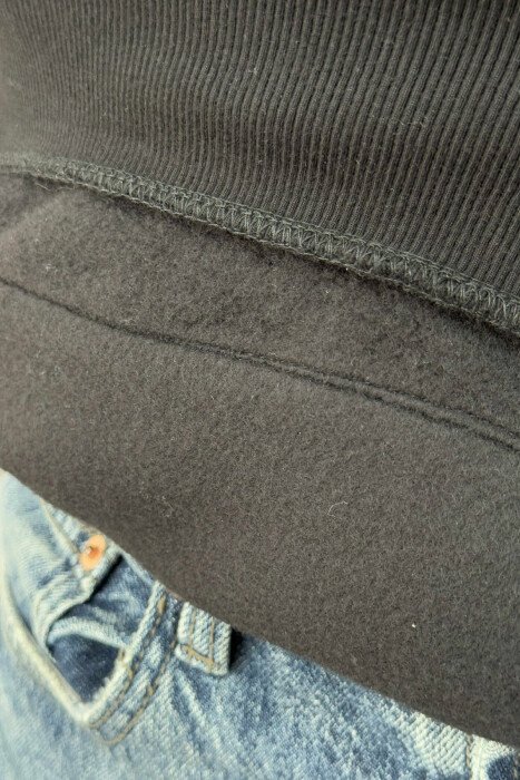 ARM POCKET DETAIL FLUFFY MEN HOODIE BLACK/ E ZEZE - 5