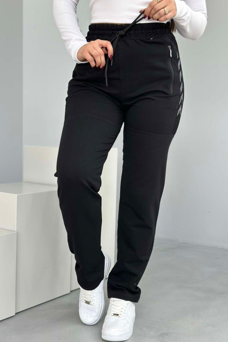 ARROW DESIGN WOMAN SWEATPANTS BLACK/ E ZEZE - 1