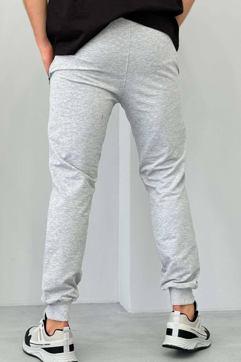 ATHLETIC ONE COLOR MEN SWEATPANTS LIGHT GREY/GZ - 2