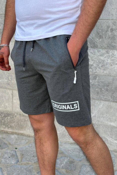 ATHLETICS MAN SHORTS DARK GREY/GEE - KLAUDIO FASHION