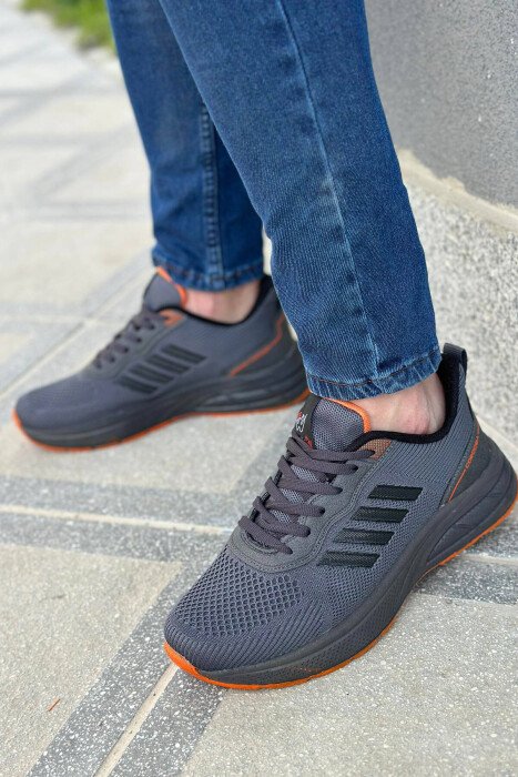 ATLETE ME LIDHËSE PËR MESHKUJ NË NGJYRËN GRI TË ERRËT - KLAUDIO FASHION