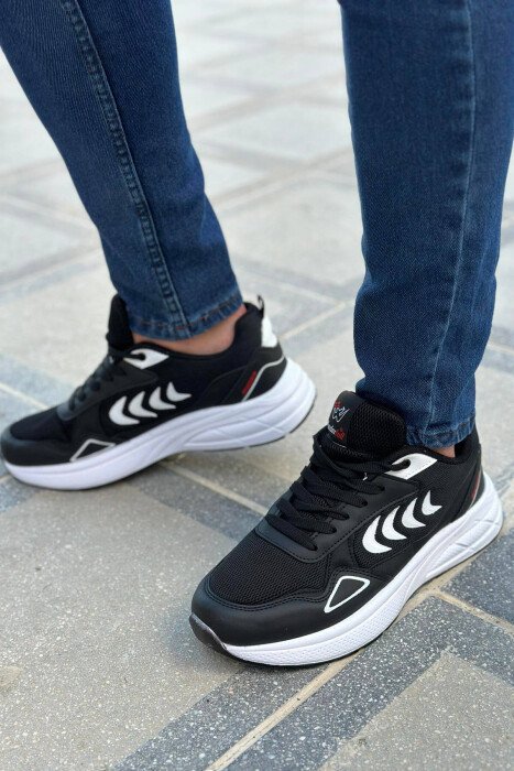 ATLETE ME LIDHËSE PËR MESHKUJ NË NGJYRËN E BARDHË ME TË ZEZË - KLAUDIO FASHION