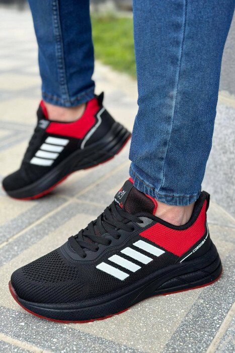 ATLETE ME LIDHËSE PËR MESHKUJ NË NGJYRËN E KUQE ME TË ZEZË - KLAUDIO FASHION