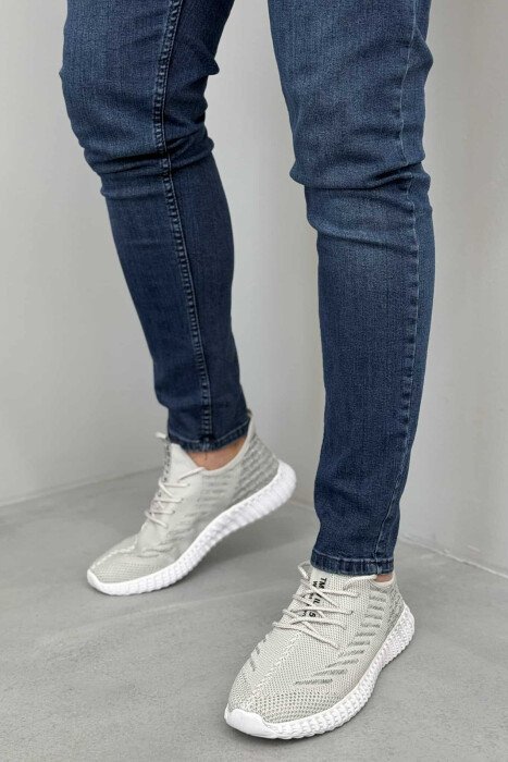 ATLETE PËR MESHKUJ ME LIDHËSE NË NGJYRË GRI TË ZBARDHUR - KLAUDIO FASHION