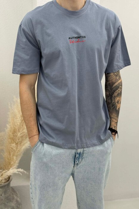 AUTHENTIC FRONT WRITTINGS MEN T-SHIRT GREY/GRI - 2