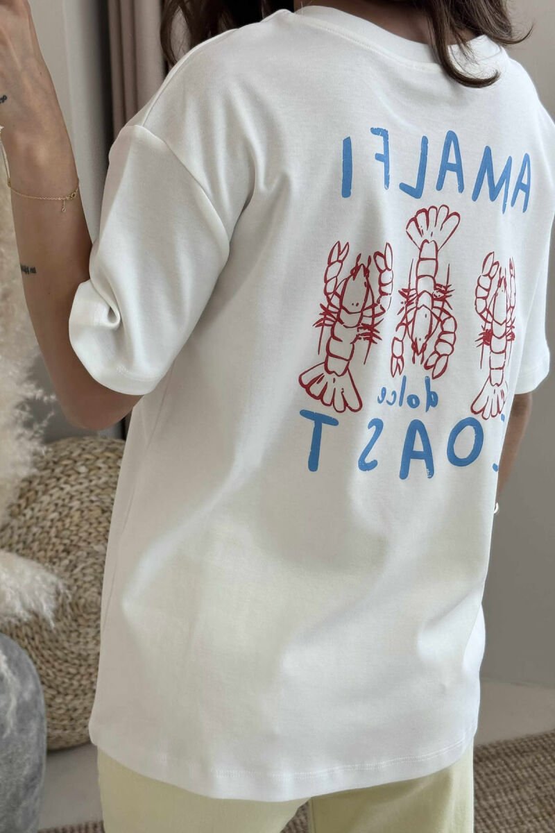 BACK DESIGN AND FRONT IMAGE WOMEN T-SHIRT WHITE-E BARDHE - 3