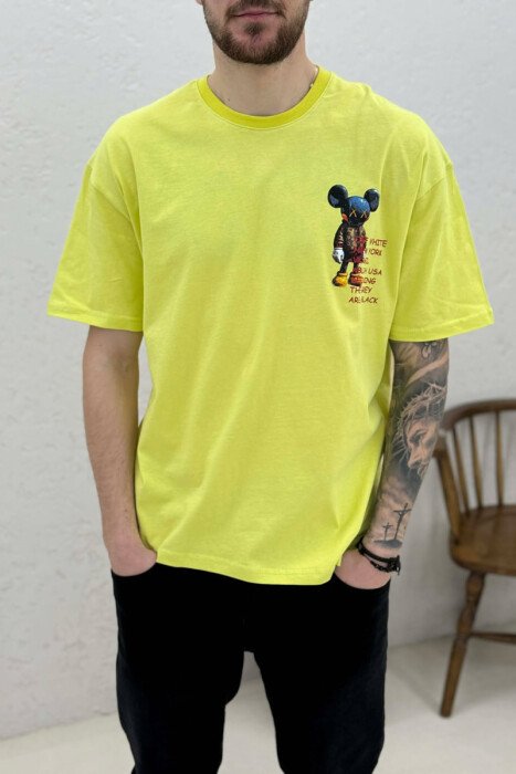 BACK IMAGE DESIGN MEN T-SHIRT NEON/NEON - 3
