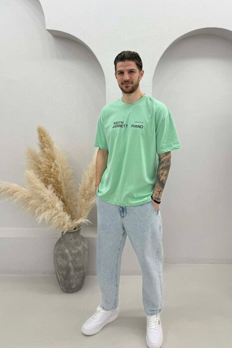 BACK IMAGE & FRONT WRITTINGS MEN T-SHIRT MINT/MENTE - 2