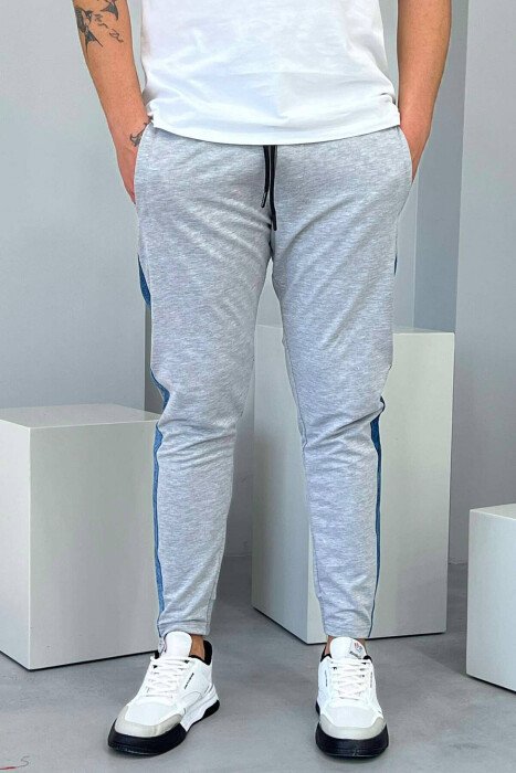 BACK JOKER IMAGE MEN SWEATPANTS GREY/GRI - KLAUDIO FASHION