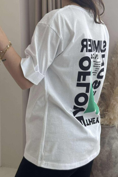 BACK WRITTINGS WOMAN T-SHIRT WHITE-E BARDHE - 3