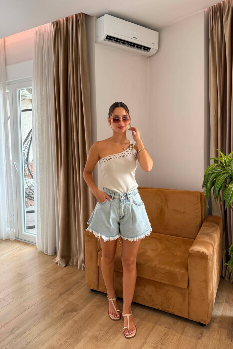 BAGGY WOMAN SHORT JEANS LIGHTBLUE/BZ 