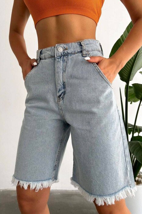 BAGGY WOMAN SHORT JEANS LIGHTBLUE/BZ - 2