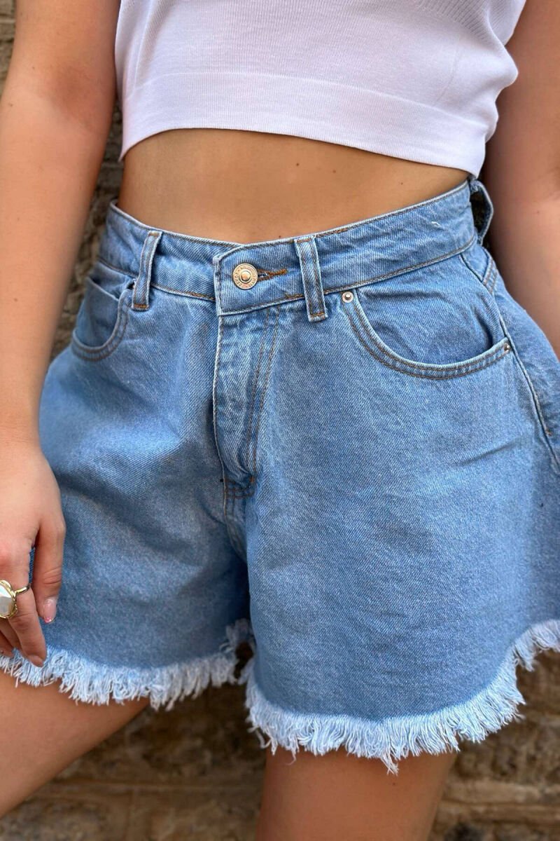 BAGGY WOMAN SHORT JEANS LIGHTBLUE/BZ - 2