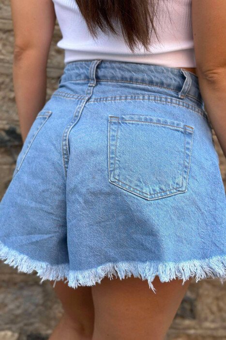 BAGGY WOMAN SHORT JEANS LIGHTBLUE/BZ - 4
