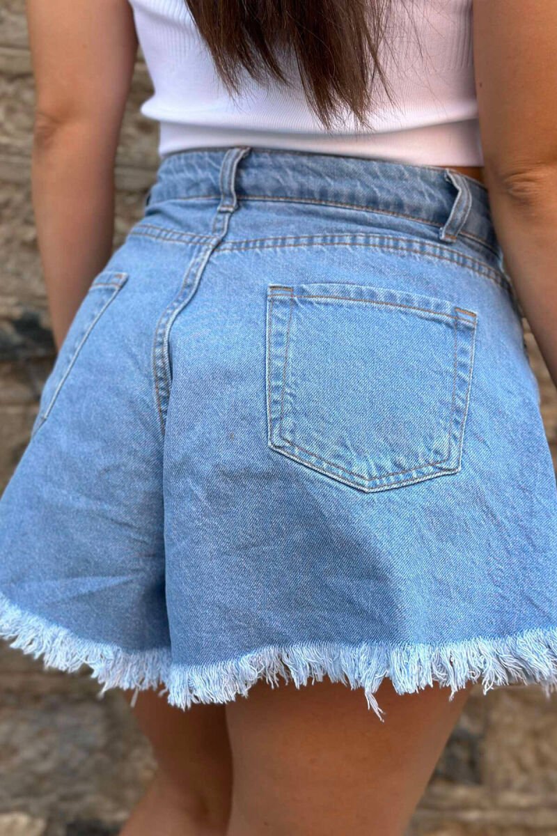 BAGGY WOMAN SHORT JEANS LIGHTBLUE/BZ - 4