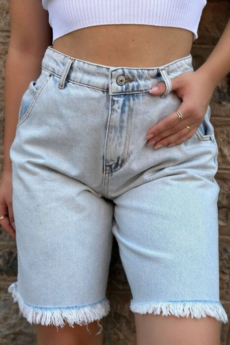 BAGGY WOMAN SHORT JEANS LIGHTBLUE/BZ - 1