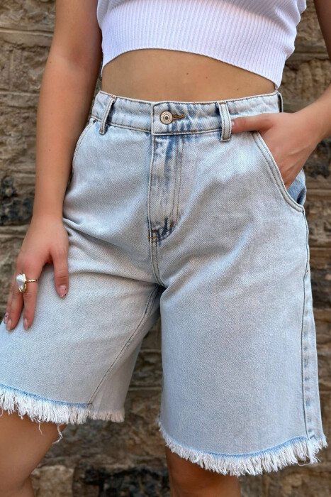BAGGY WOMAN SHORT JEANS LIGHTBLUE/BZ - 2
