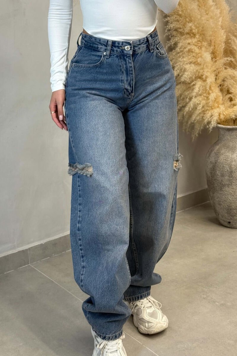 BALLON ONE COLOR WOMAN JEANS BLUE/BLU - 4