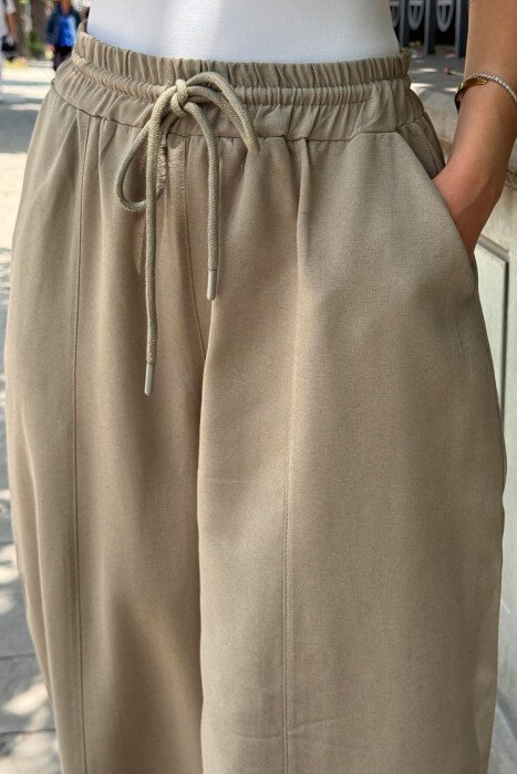 BALLON ONE COLOR WOMAN TROUSERS OLIVE/ULLI - 5