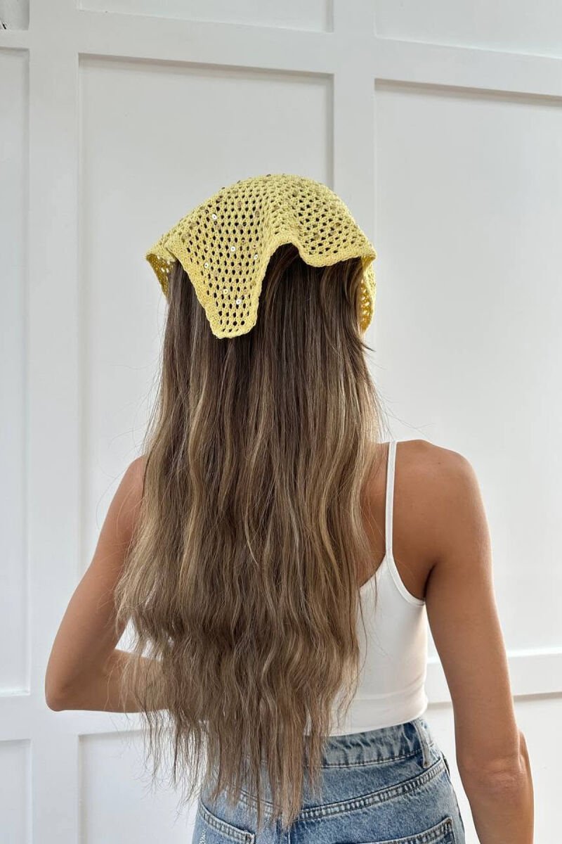 BANDANA E THURRUR PER FEMRA NE NGJYRE TE VERDHE - 1