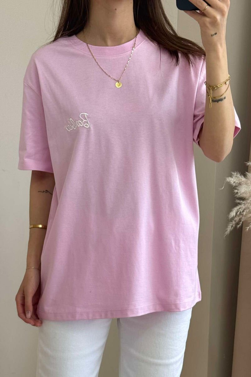 BARBIE WRITTING SIMPLE WOMEN T-SHIRT PINK/ROZE - 3