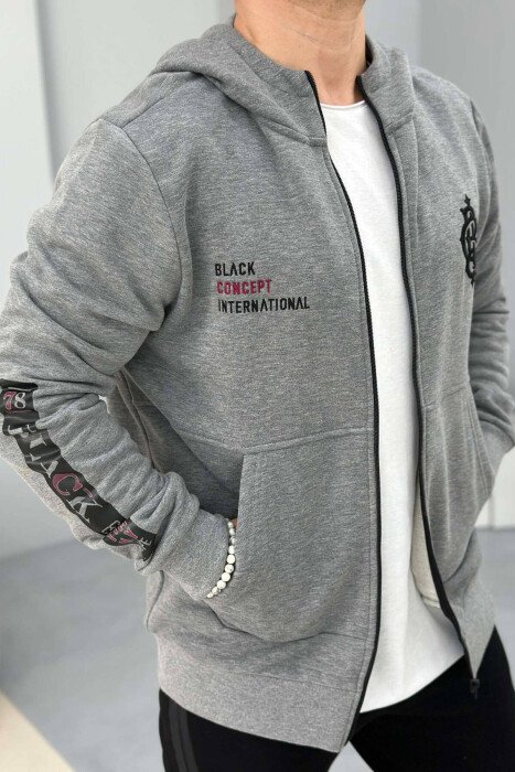 BCI LOGO COTTON MEN JACKET GREY/GRI - KLAUDIO FASHION