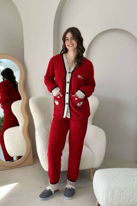 PIZHAME ME IMAZHIN E ARUSHIT PËR FEMRA NË NGJYRËN E KUQE - KLAUDIO FASHION