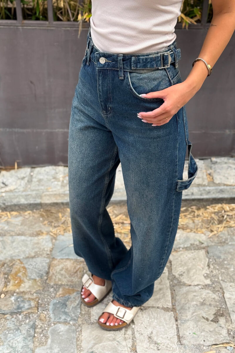 BELTS DETAIL WOMEN JEANS BLUE/BLU - 2
