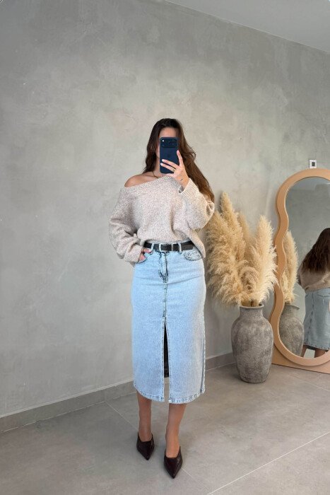 FUND XHINS ME RRIP PER FEMRA NE NGJYRE BLU TE ZBARDHUR - KLAUDIO FASHION