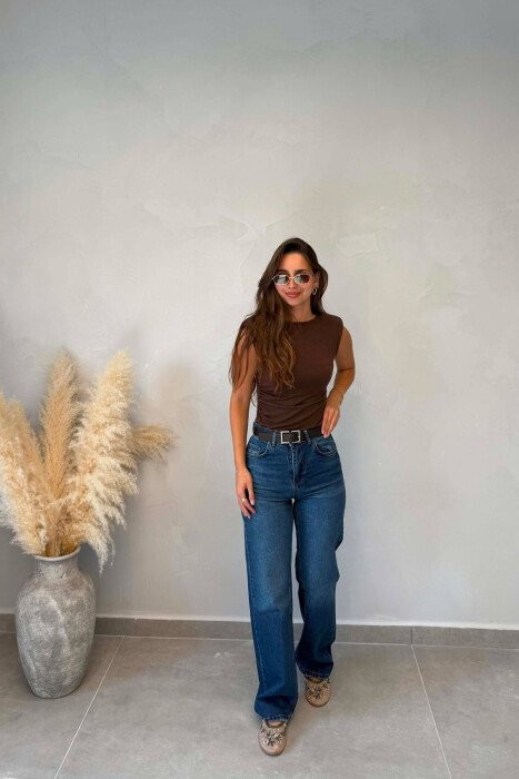 XHINSE NJE NGJYRESHE ME DETAJIN E RRIPIT PER FEMRA NE NGJYRE BLU - KLAUDIO FASHION