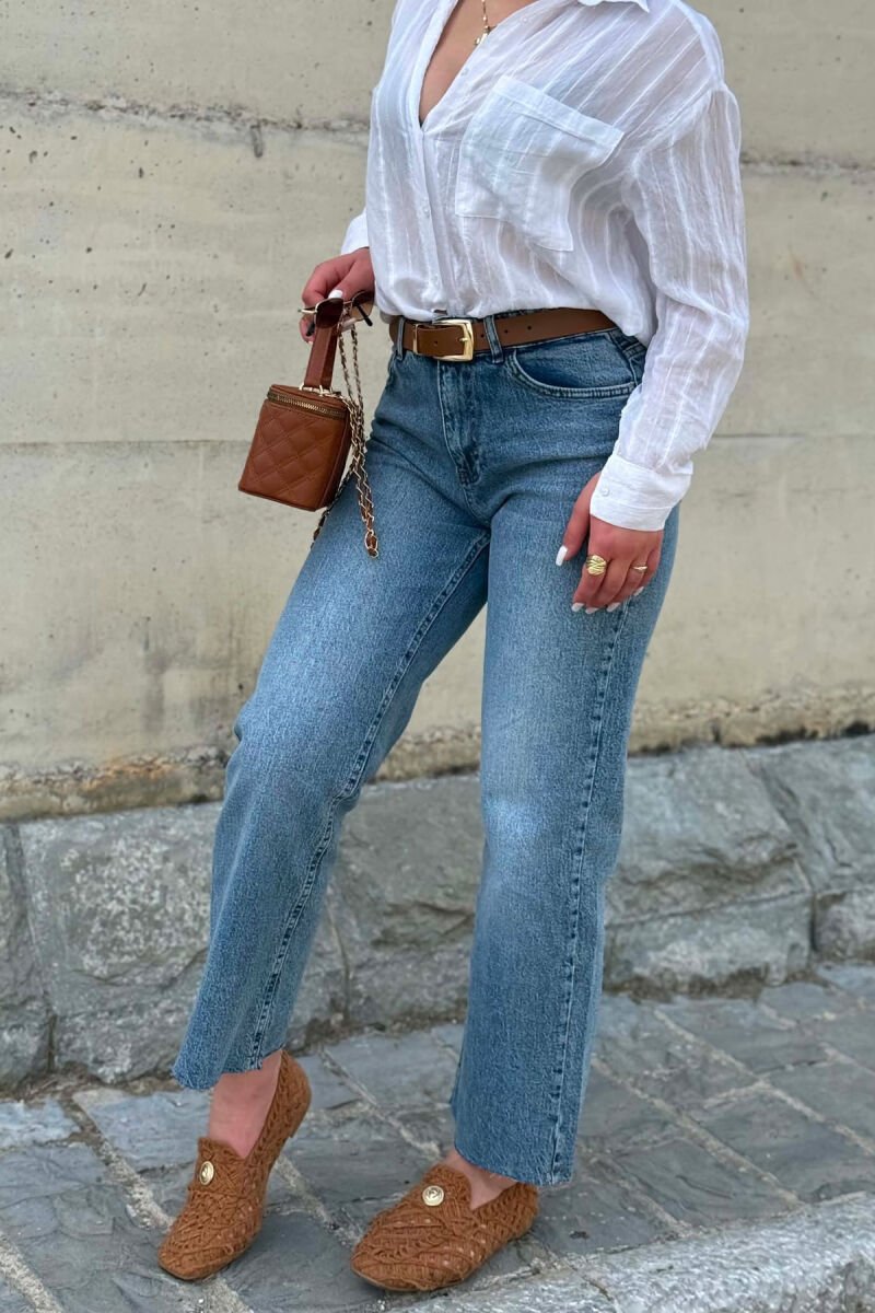 BELT DETAIL ONE COLOR WOMAN JEANS LIGHTBLUE/BZ - 2