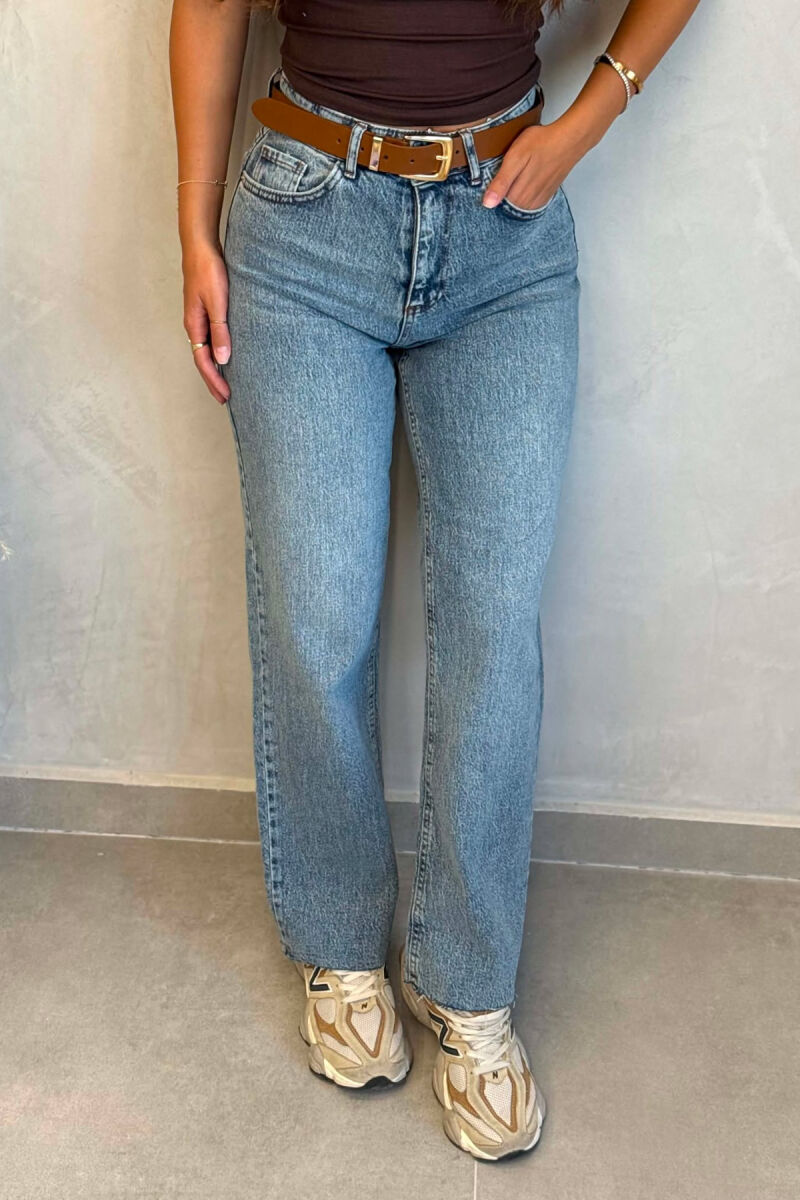 BELT DETAIL ONE COLOR WOMAN JEANS LIGHTBLUE/BZ - 2