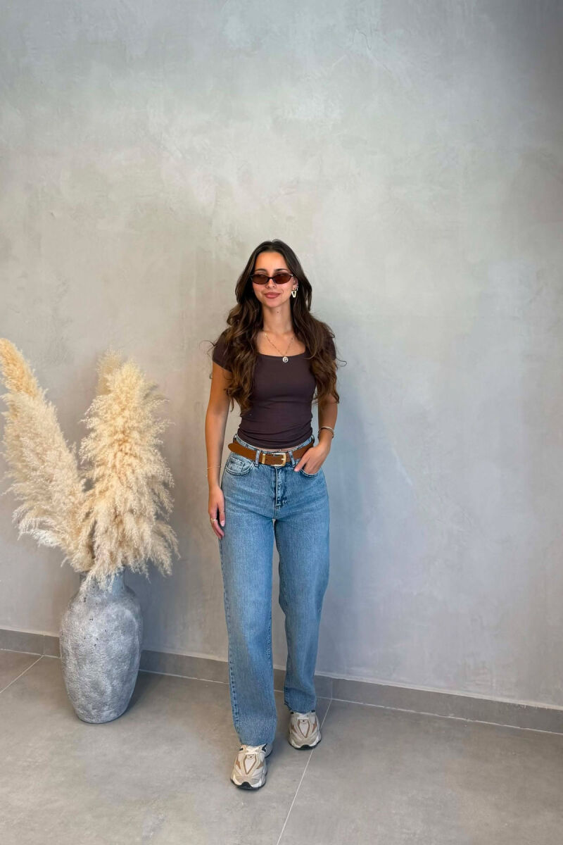BELT DETAIL ONE COLOR WOMAN JEANS LIGHTBLUE/BZ - 4
