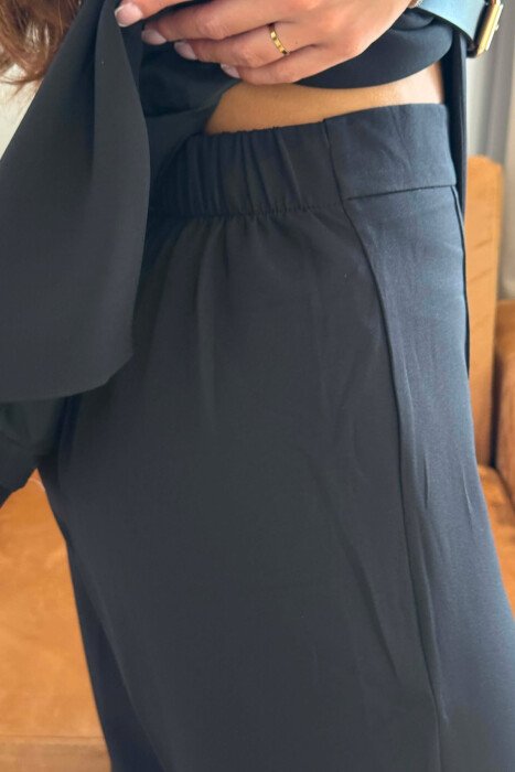 BELT DETAIL VEST + TROUSERS WOMAN SET BLACK/ E ZEZE - 5