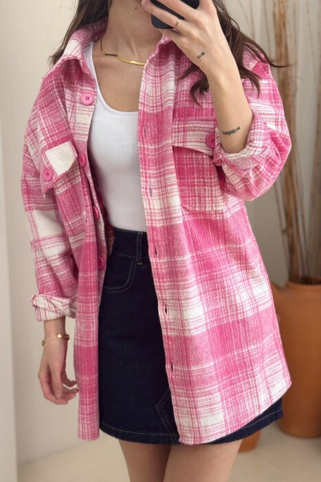 BELT DETAIL WOMEN SHIRT PINK/ROZE - 3