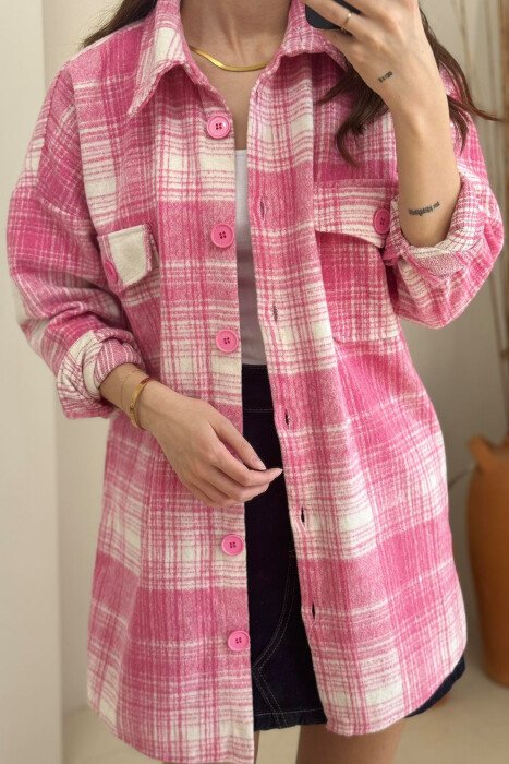 BELT DETAIL WOMEN SHIRT PINK/ROZE - 4