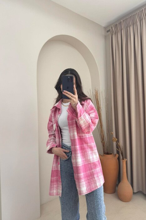 BELT DETAIL WOMEN SHIRT PINK/ROZE - 5