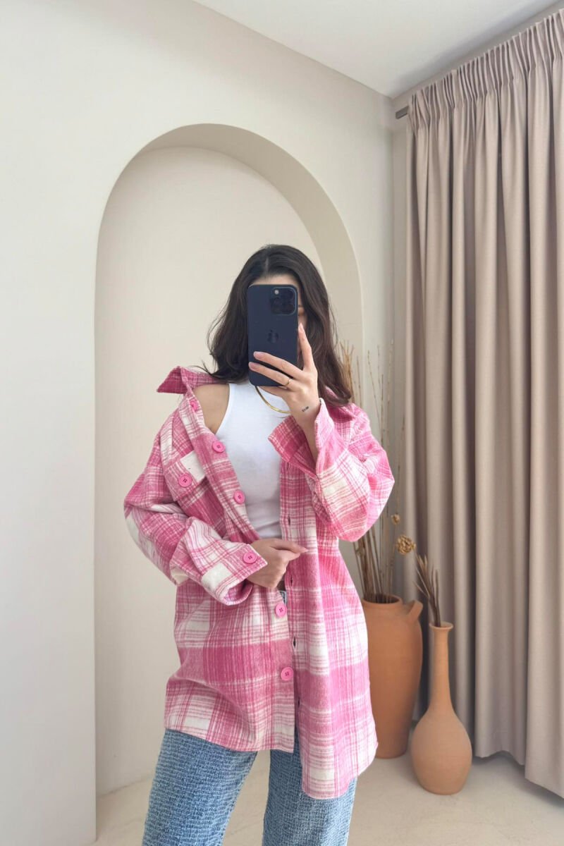 BELT DETAIL WOMEN SHIRT PINK/ROZE - 6