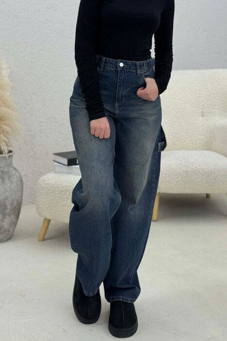 BELTS DETAIL WOMEN JEANS STEELBLUE/BLU CELIKU - 4