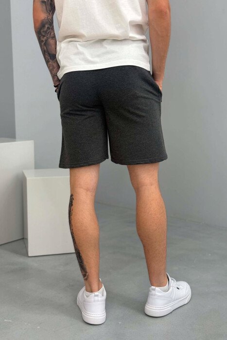 BIG BOSS WRITTING MEN SHORT SWEATPANTS DARK GREY/GEE - 3