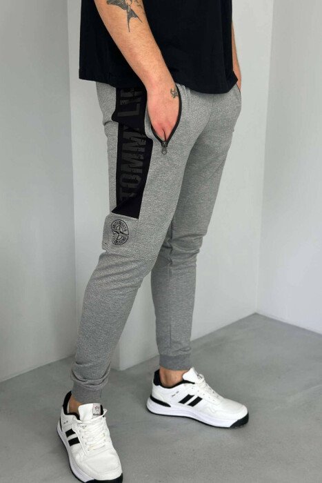 BLACK LINES COTTON MEN SWEATPANTS GREY/GRI - 4