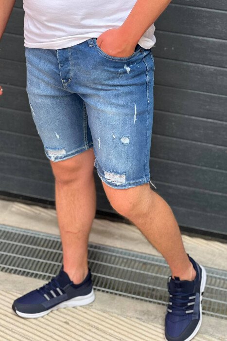BLUE MAN SHORT JEANS BLUE/BLU - KLAUDIO FASHION